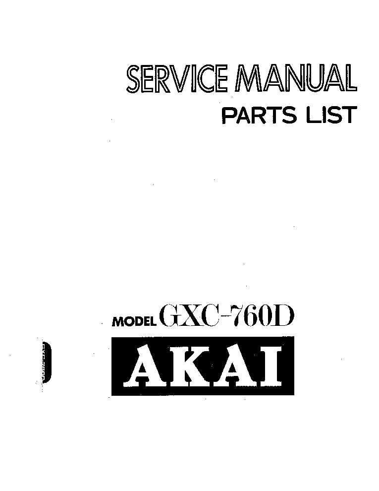 AKAI GXC-760D service manual (1st page)