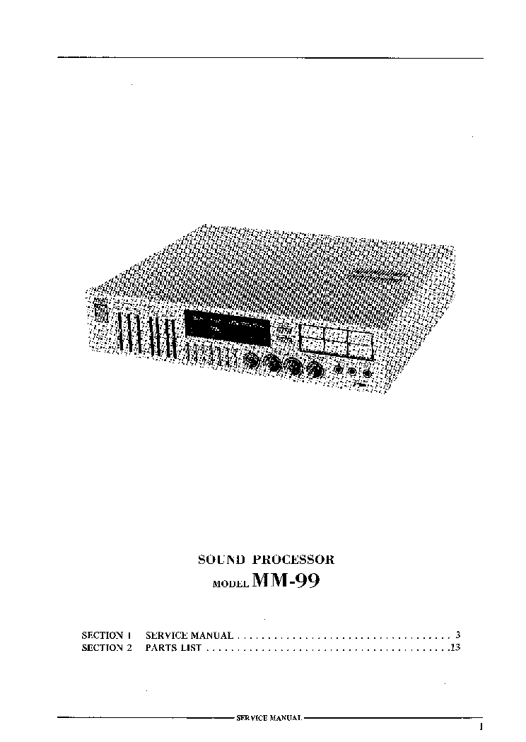 AKAI MM-99 SOUND PROCESSOR SM service manual (2nd page)