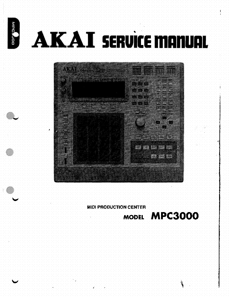 AKAI MPC3000 SERVICEMANUAL service manual (1st page)