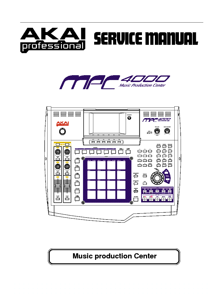 AKAI MPC4000 SM service manual (1st page)