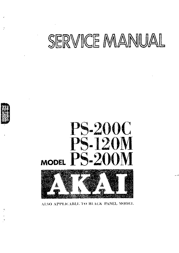 AKAI PS-200C PS-120M PS-200M service manual