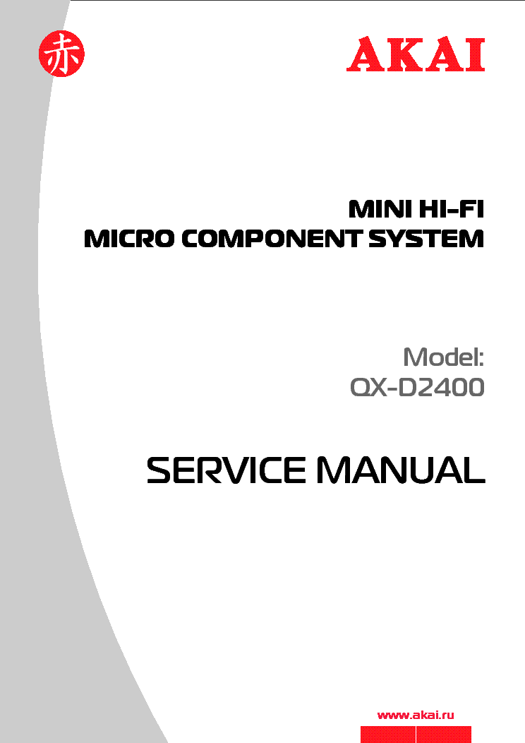 AKAI QX-D2400 MINI HIFI service manual (1st page)