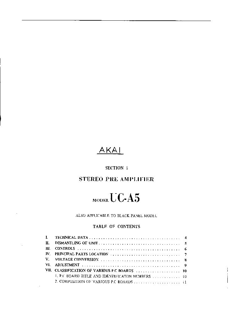 AKAI UC-A5 SCH service manual (1st page)