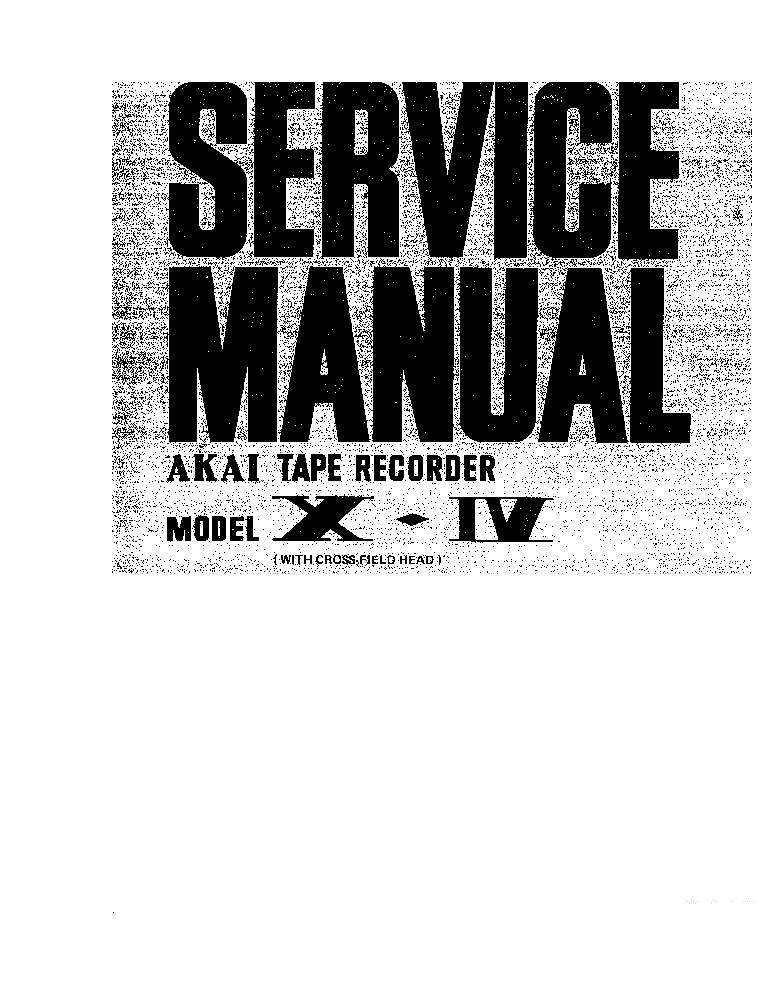 AKAI X-IV X-4 X4 SM service manual (1st page)
