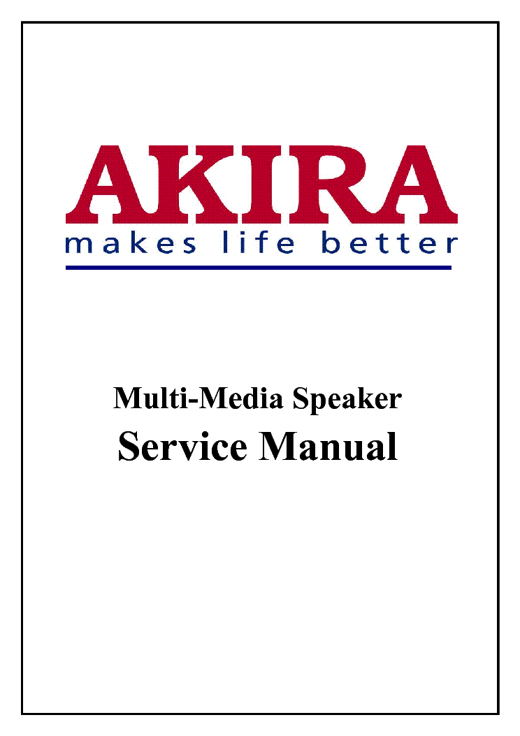 AKIRA MMS-03-51 service manual (1st page)