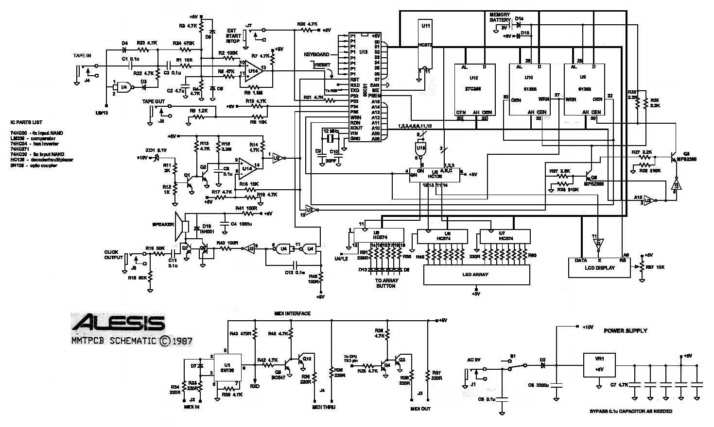 Alesis ra 100 схема