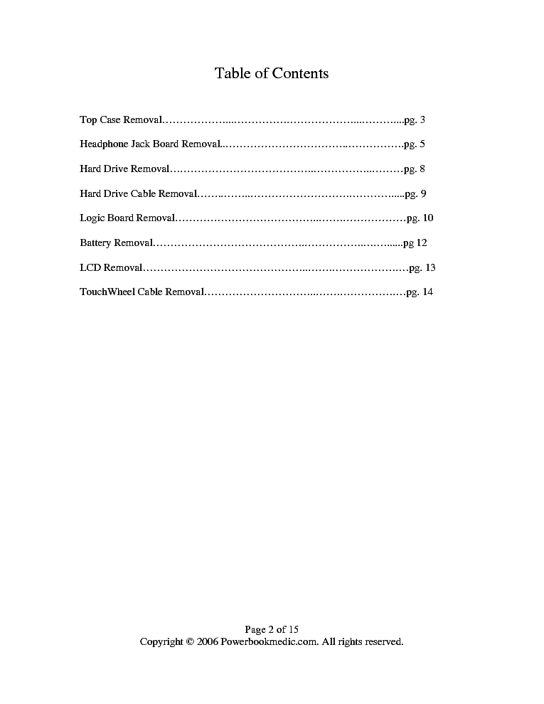 APPLE IPOD-3RD-GENERATION Service Manual Download, Schematics, Eeprom ...