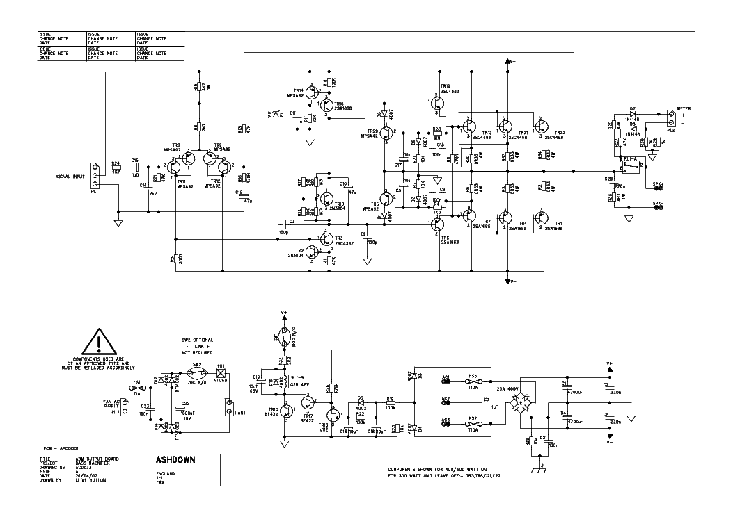 ASHDOWN BASS MAGNIFIER POWER AMP SCH Service Manual ... rickenbacker 4003 wiring schematic 