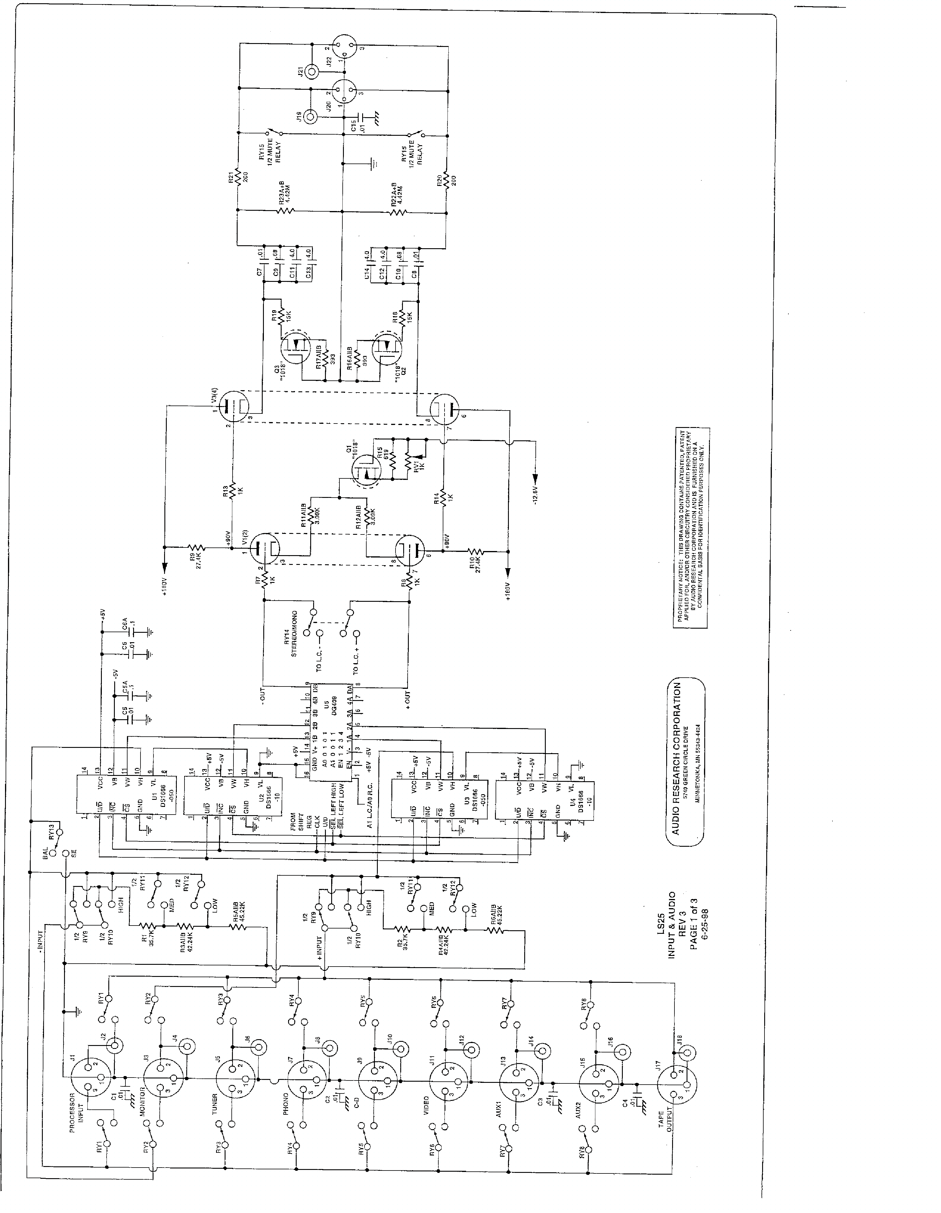 Audio Research Ls25 Preamplifier Service Manual Download Schematics Audio Research Ls25 Preamplifier Service Manual Download Schematics