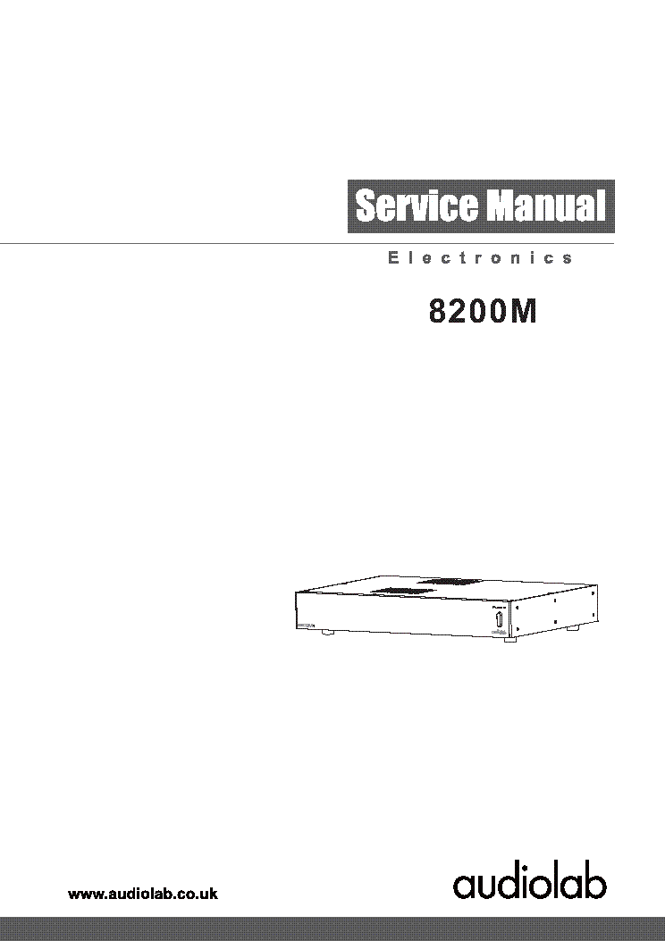 AUDIOLAB 8200M REV.V01 service manual