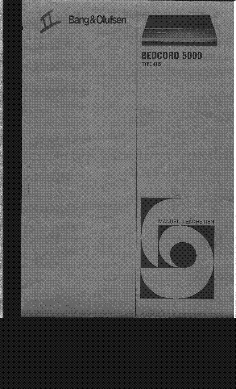 BANG-OLUFSEN BEOCORD 5000 TYPE 4715 SM service manual