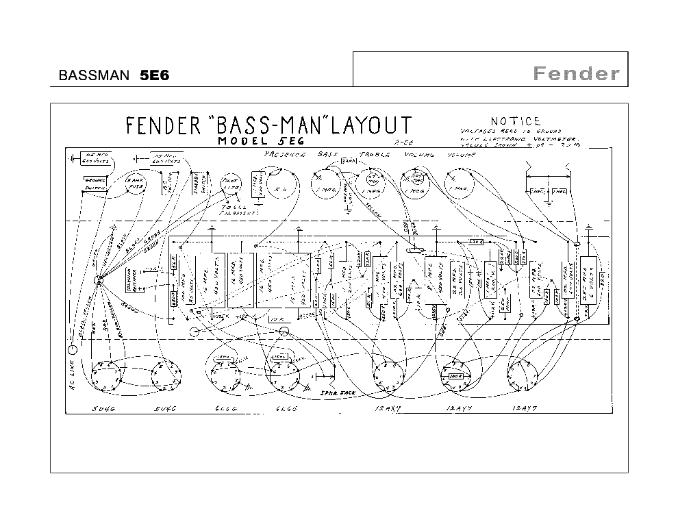 Fender bassman схема