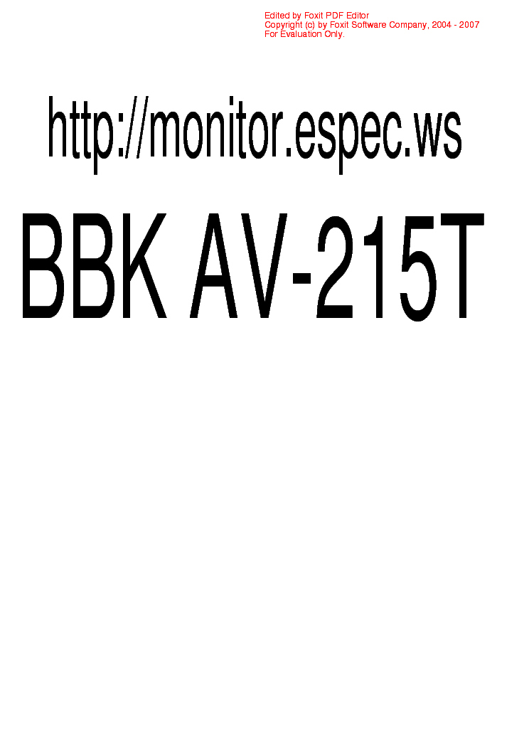 BBK AV-215T service manual