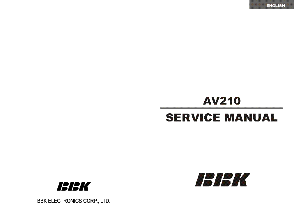 BBK AV210 AMPLIFIER SM service manual