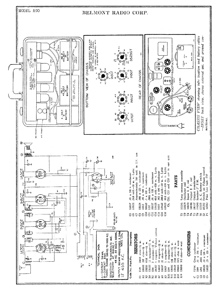 BELMONT 590 SM service manual (1st page)
