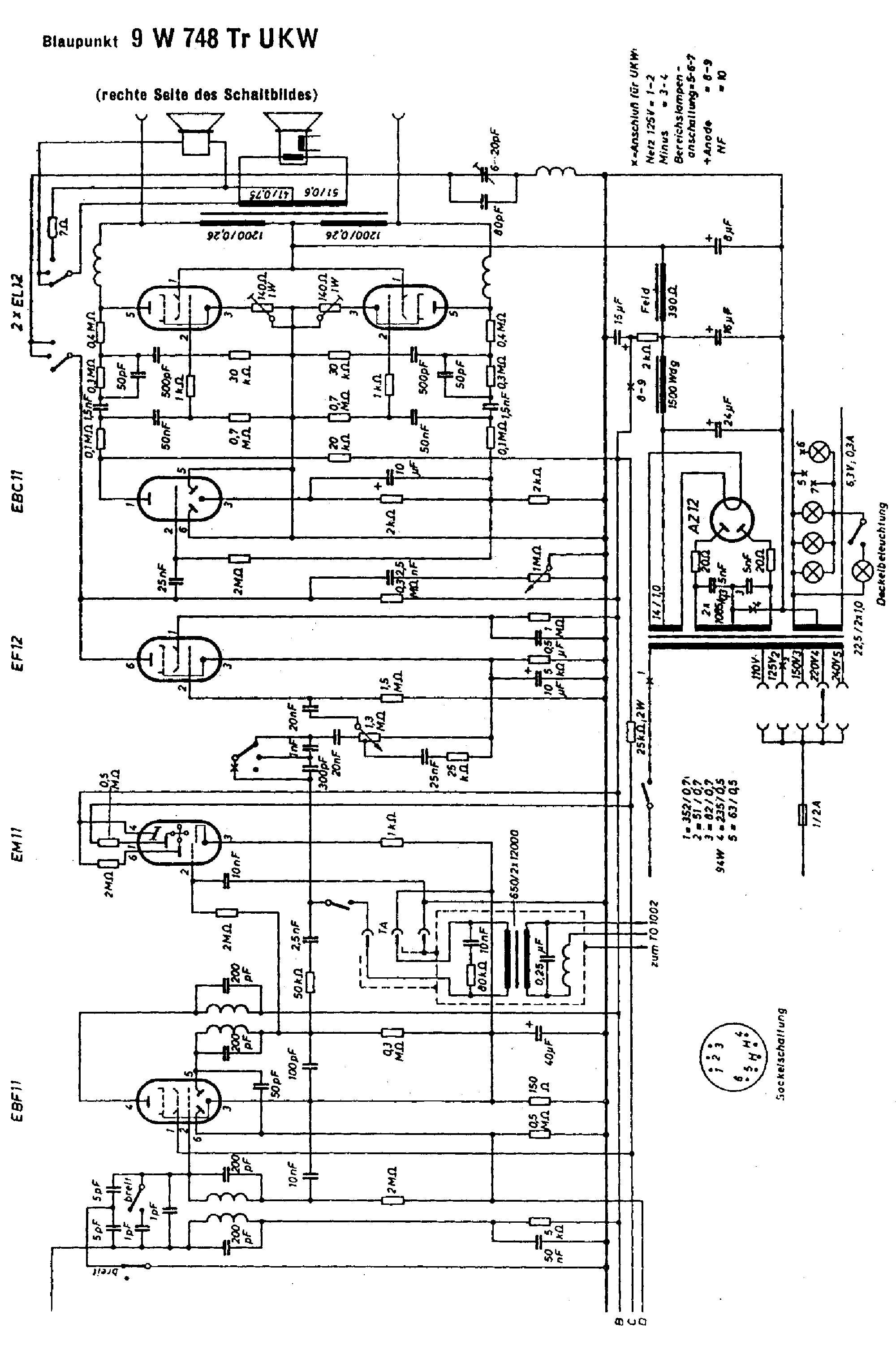 BLAUPUNKT 9W748 TR UKW RECEIVER SCH Service Manual download, schematics ...