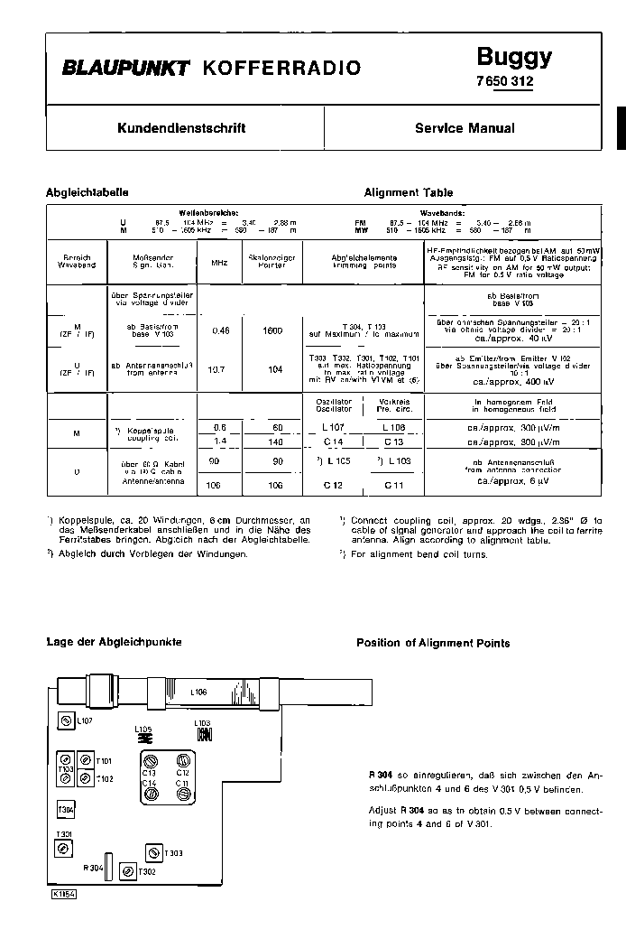 BLAUPUNKT BUGGY 7650312 SM service manual