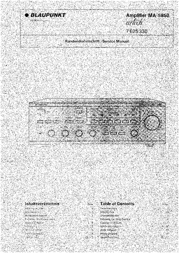 BLAUPUNKT MA5850 EN DE service manual