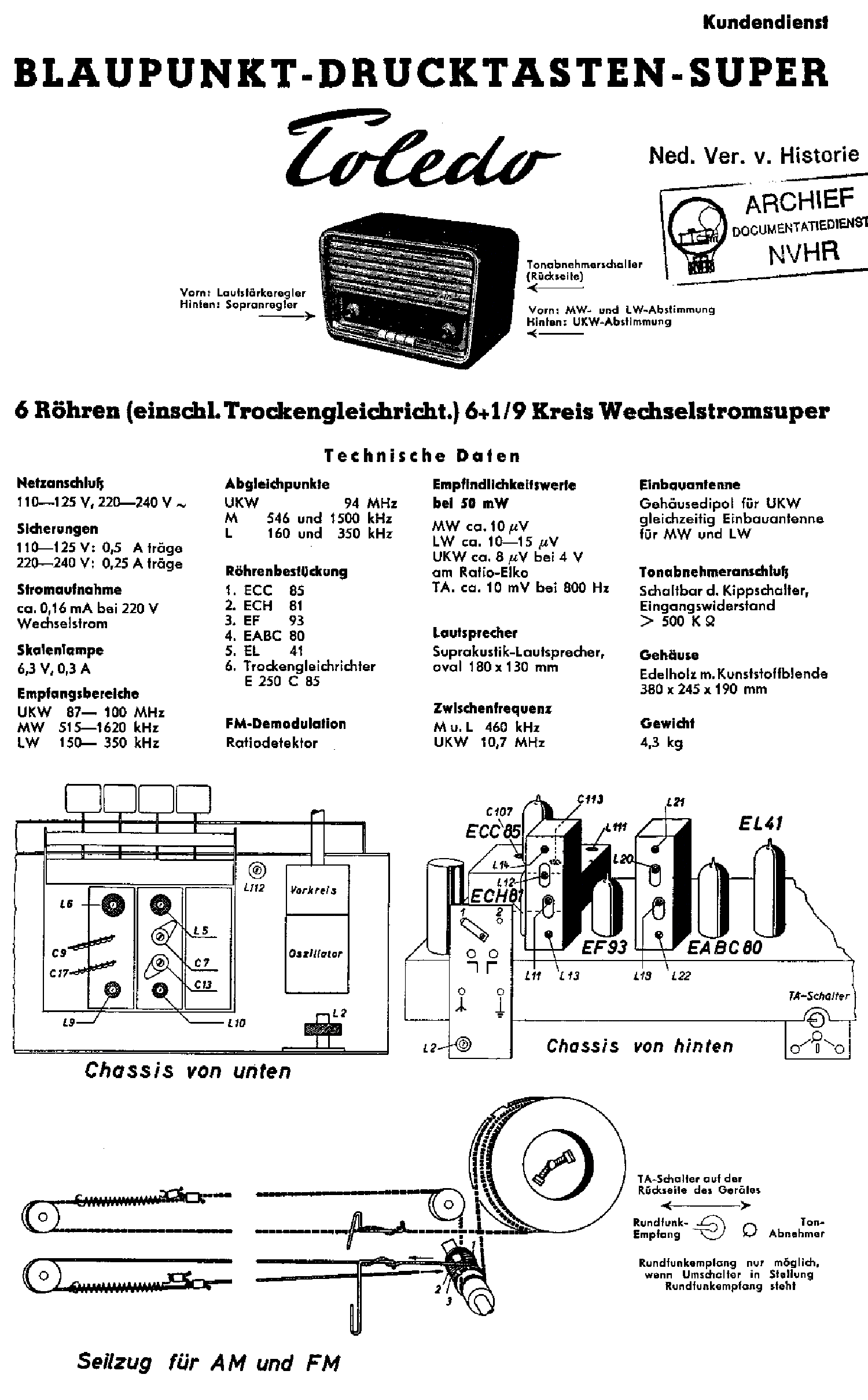 BLAUPUNKT SUPER TOLEDO SM service manual
