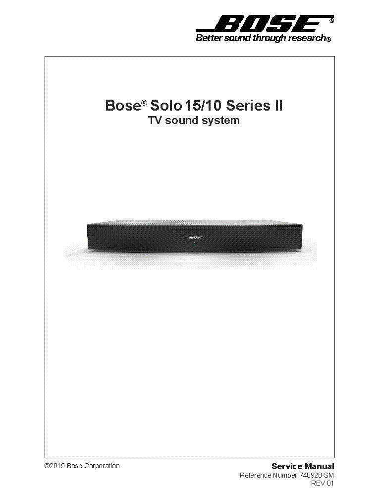 Bose solo tv store manual