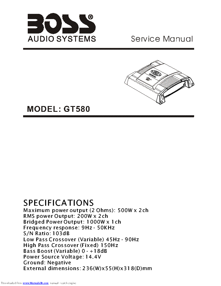 BOSS GT580 SM service manual (1st page)