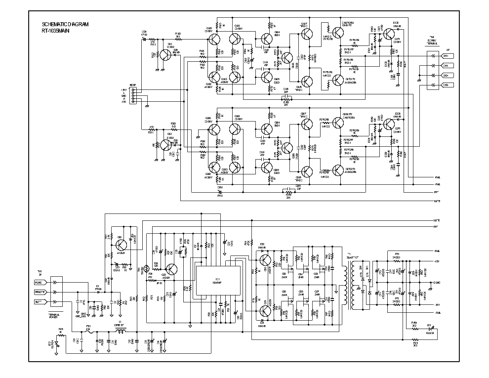 BOSS RT-1035 AMPLIFIER SCH service manual (1st page)
