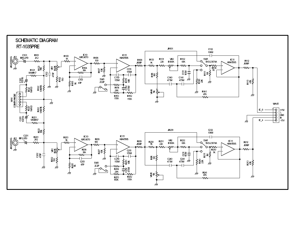 BOSS RT-1035 AMPLIFIER SCH service manual (2nd page)