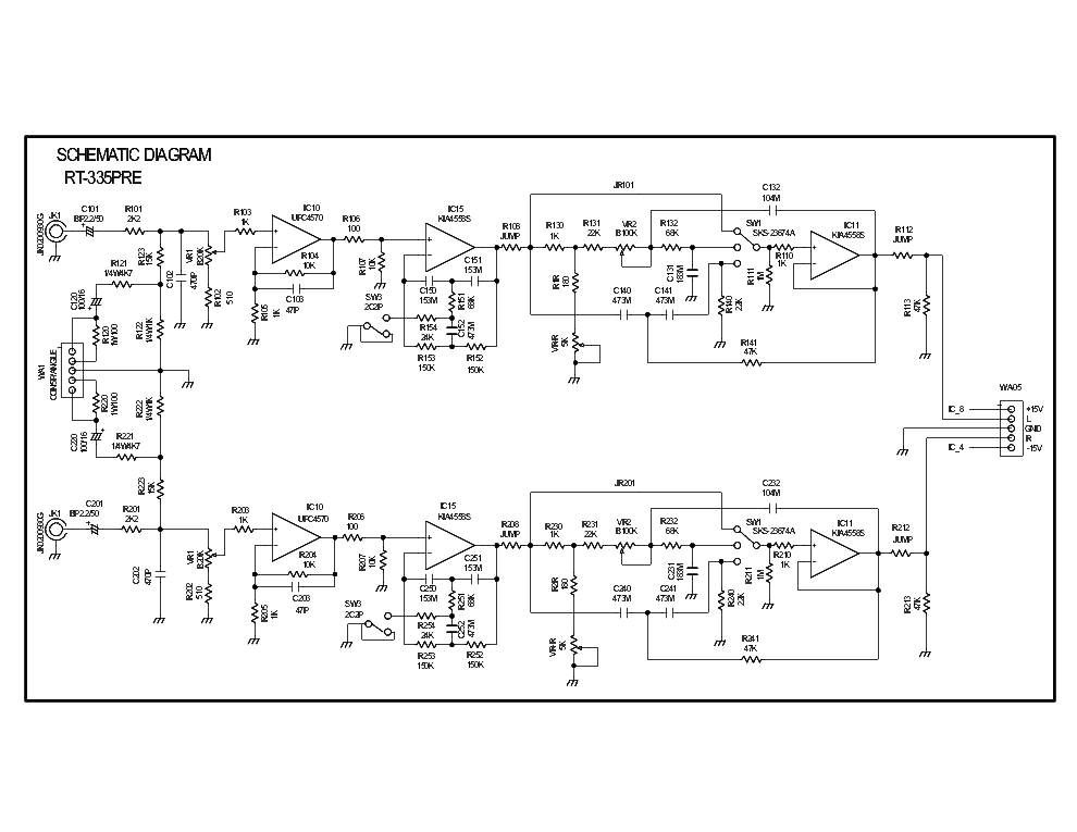 BOSS RT-335 AMPLIFIER SCH service manual (2nd page)