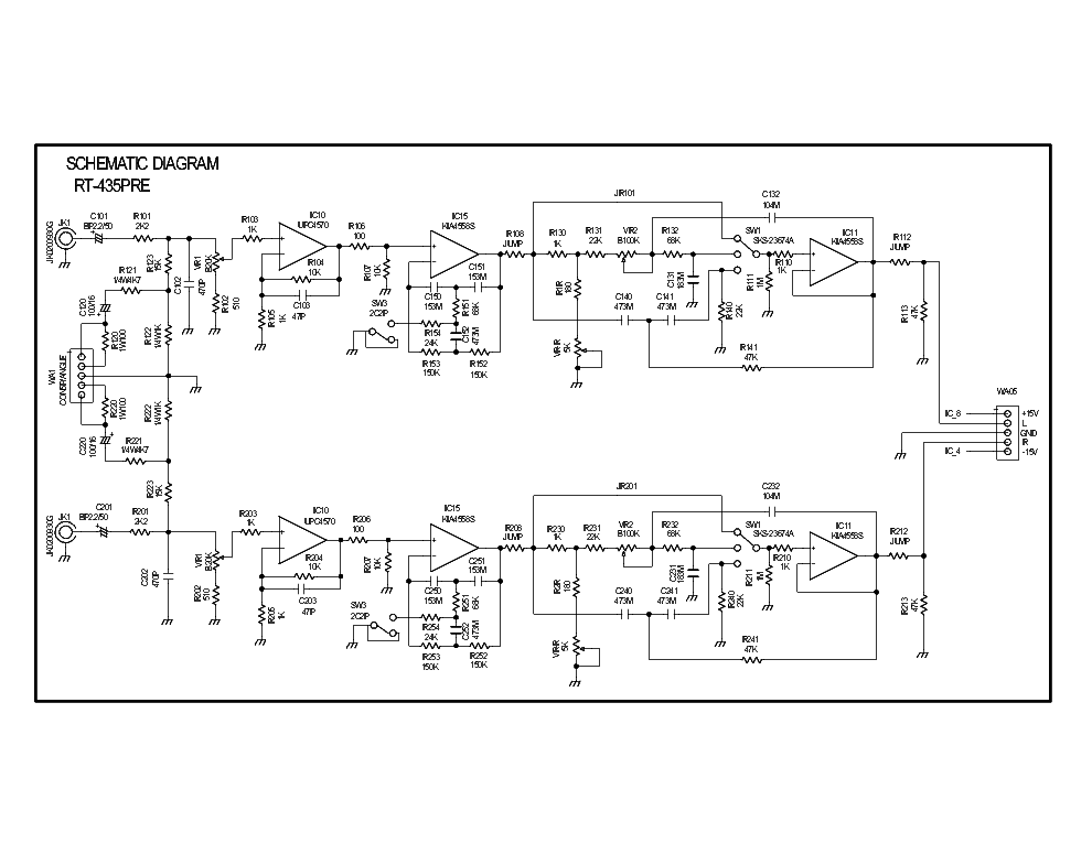 BOSS RT-435 AMPLIFIER SCH service manual (2nd page)