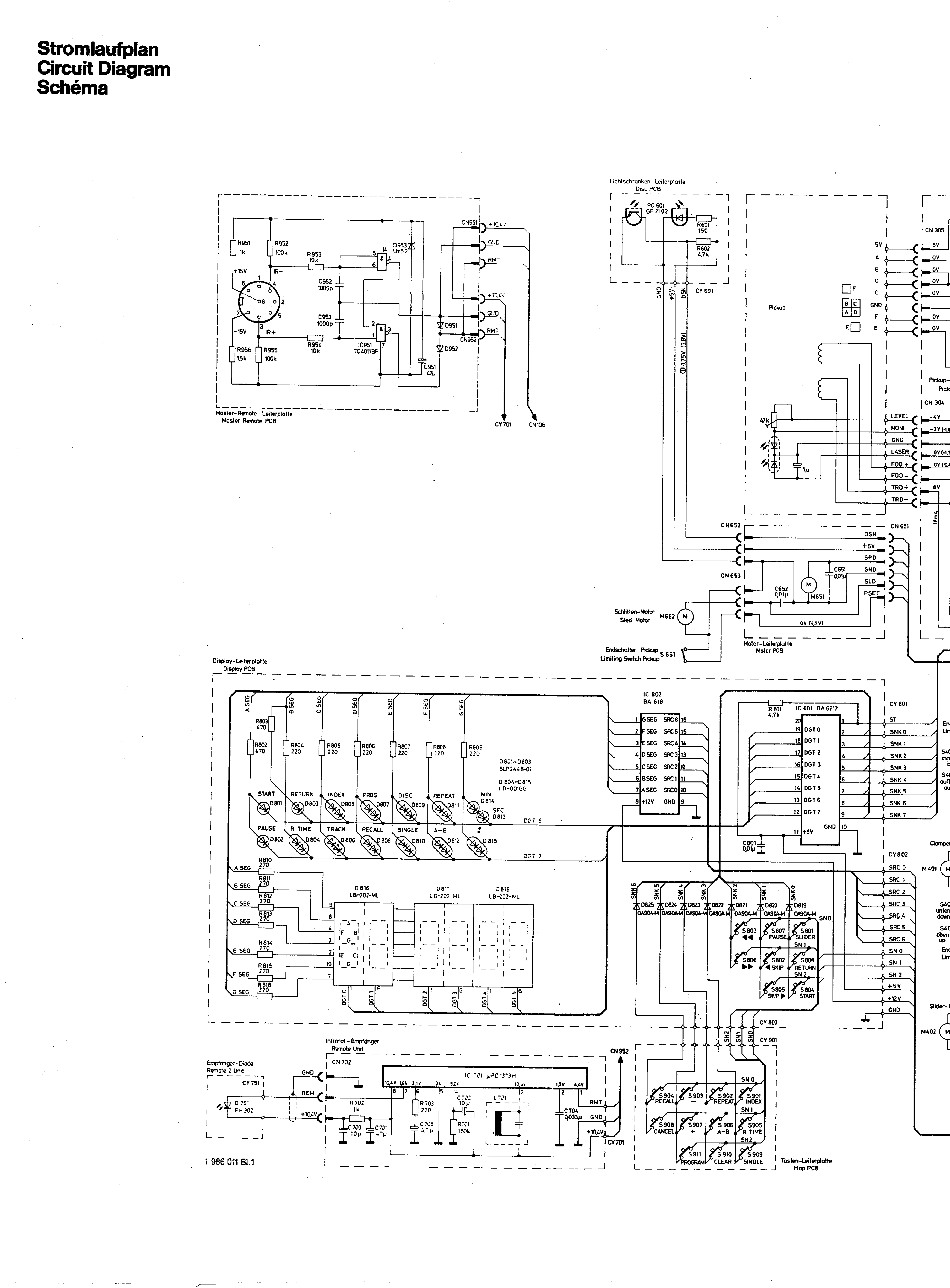 BRAUN COMPACT DISC SPIELER CD4 SCH service manual