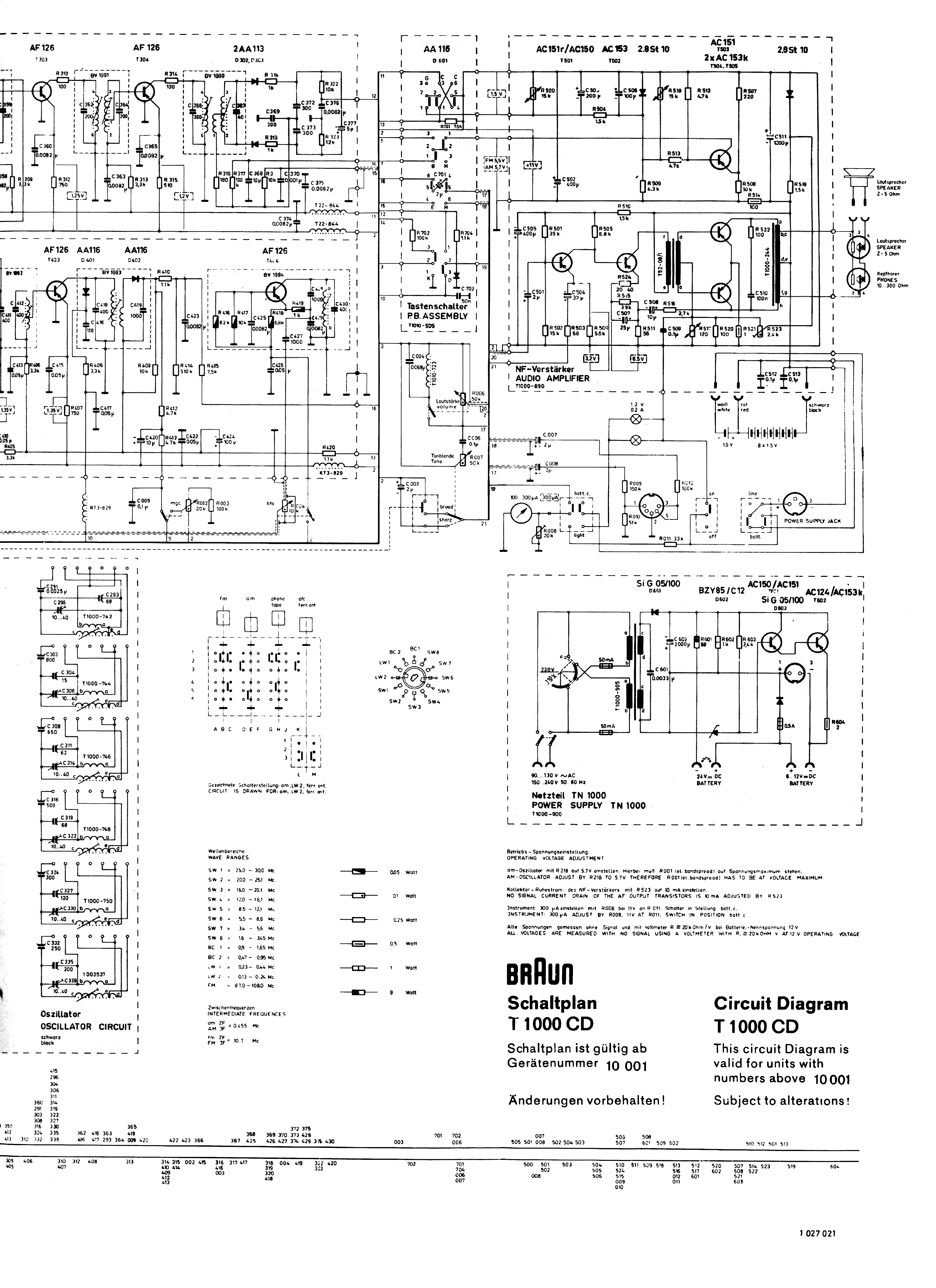 Braun Service Manual für  Station T 1000  Copy