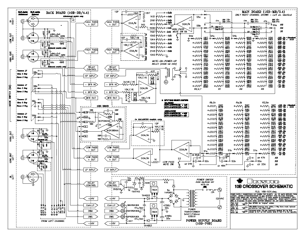 BRYSTON 10B XO SCH Service Manual download, schematics, eeprom, repair ...