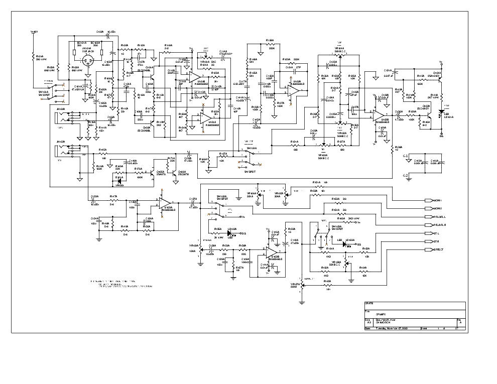 Crate Cpm8fx Powered Mixer Sch Service Manual Download, Schematics 