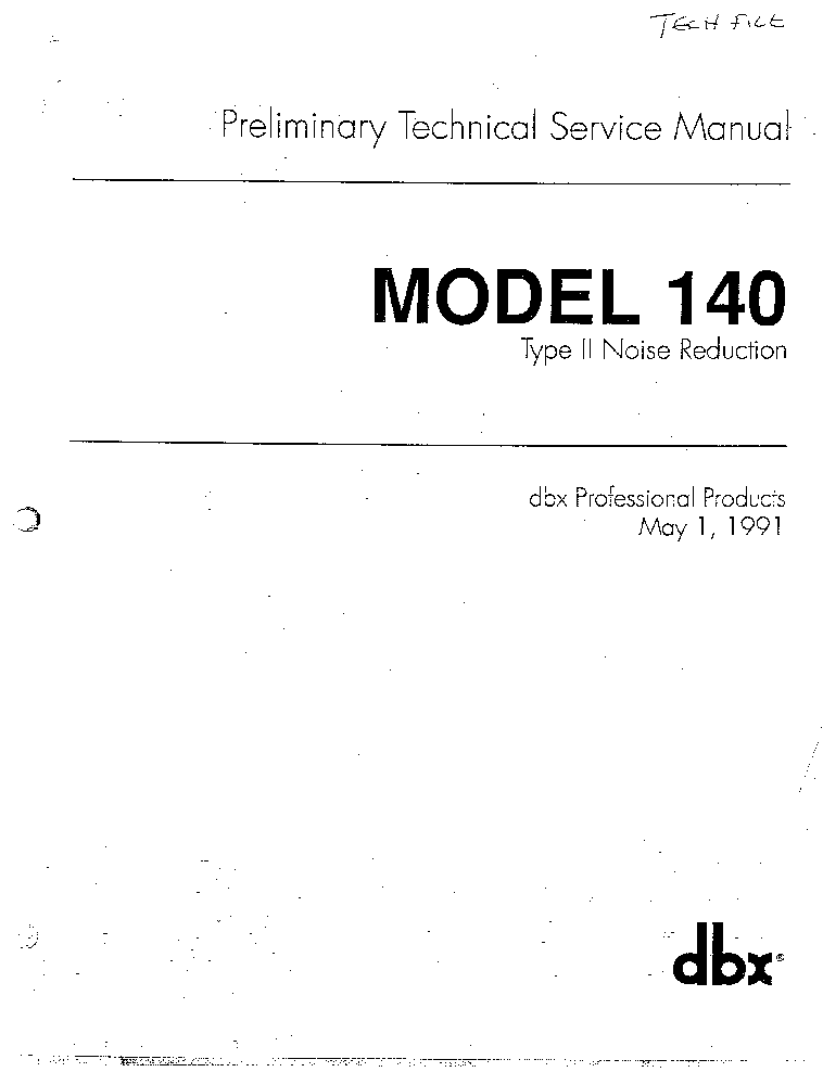 DBX 140 SM service manual