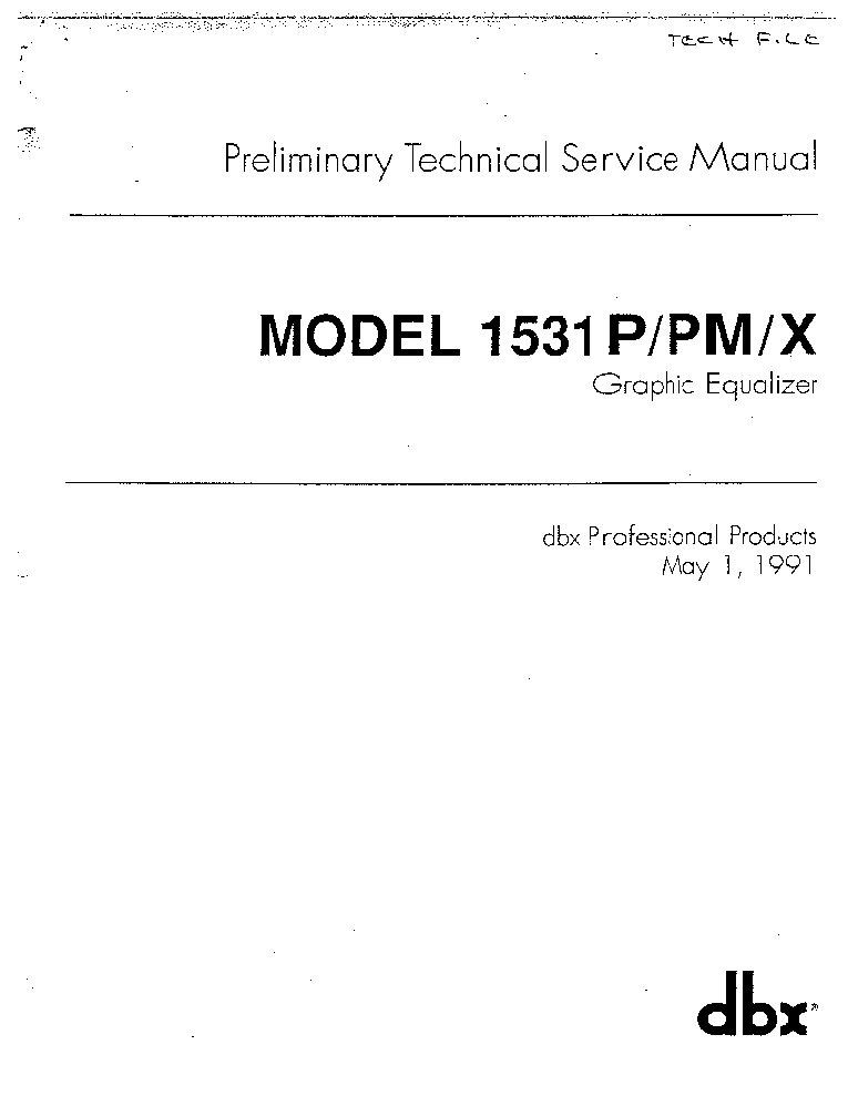 DBX 1531P-PM-X service manual