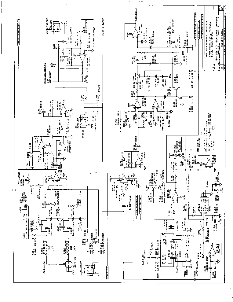 DBX 286 MIC PROCESSOR SM Service Manual download, schematics, eeprom ...