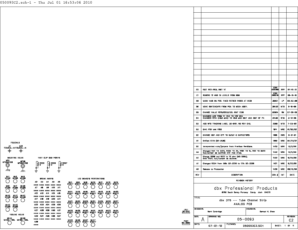 DBX 376 SCH service manual