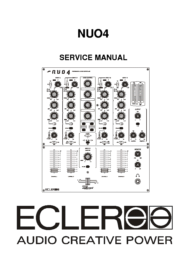 Ecler Audio servicio de reparación y manuales de propietario en 1 CD en formato PDF 