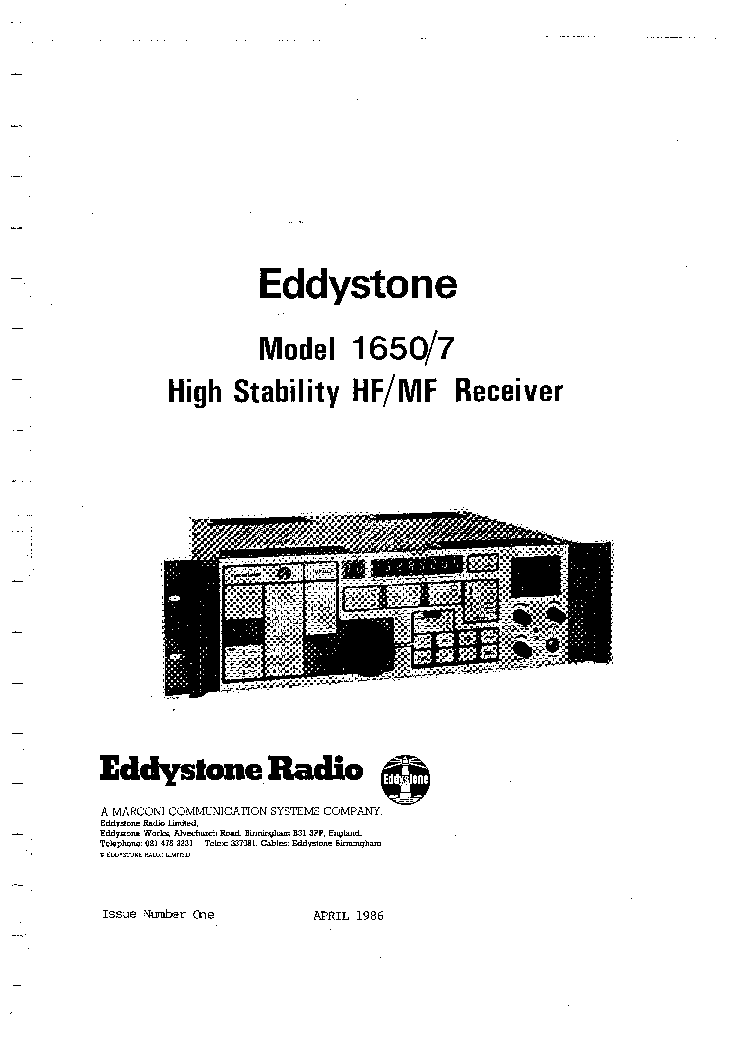 EDDYSTONE 1650 7 service manual