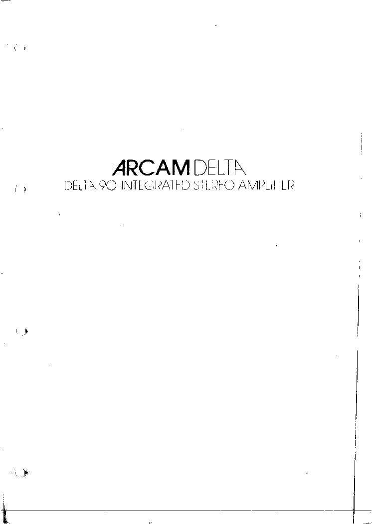 ARCAM DELTA-90 service manual