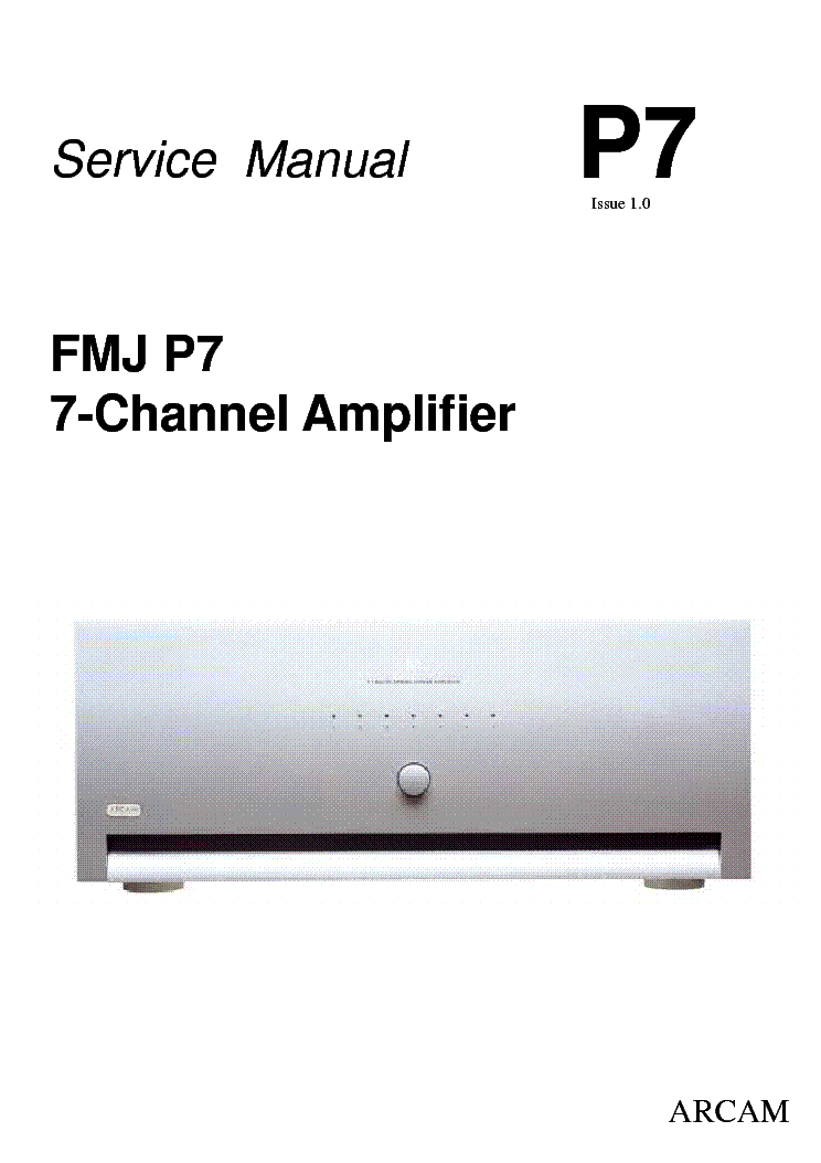 ARCAM P7 SM service manual