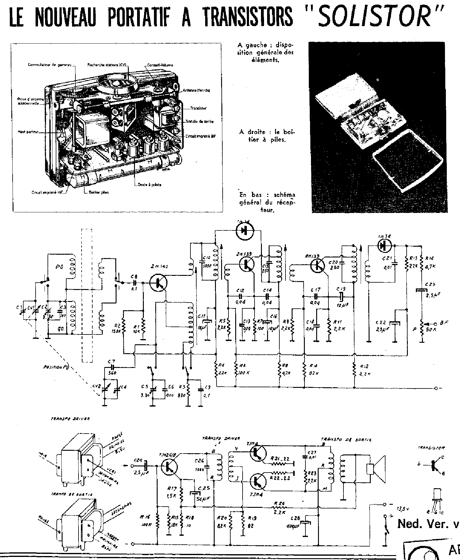 ARELF PP318 SOLISTOR59 TRANSISTOR RECEIVER 1959 SM. service manual (1st page)