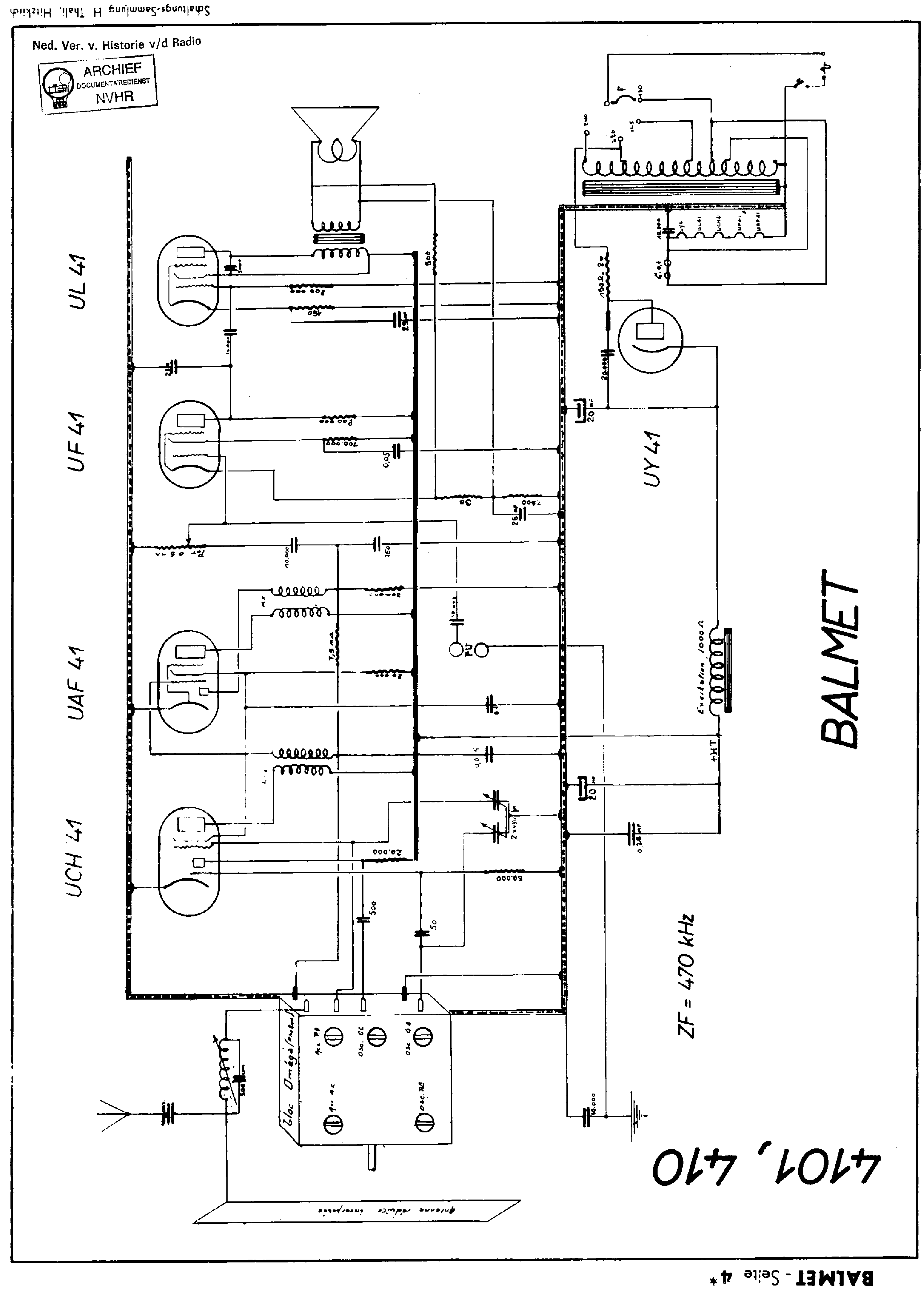 BALMET 410 4101 RECEIVER SCH service manual