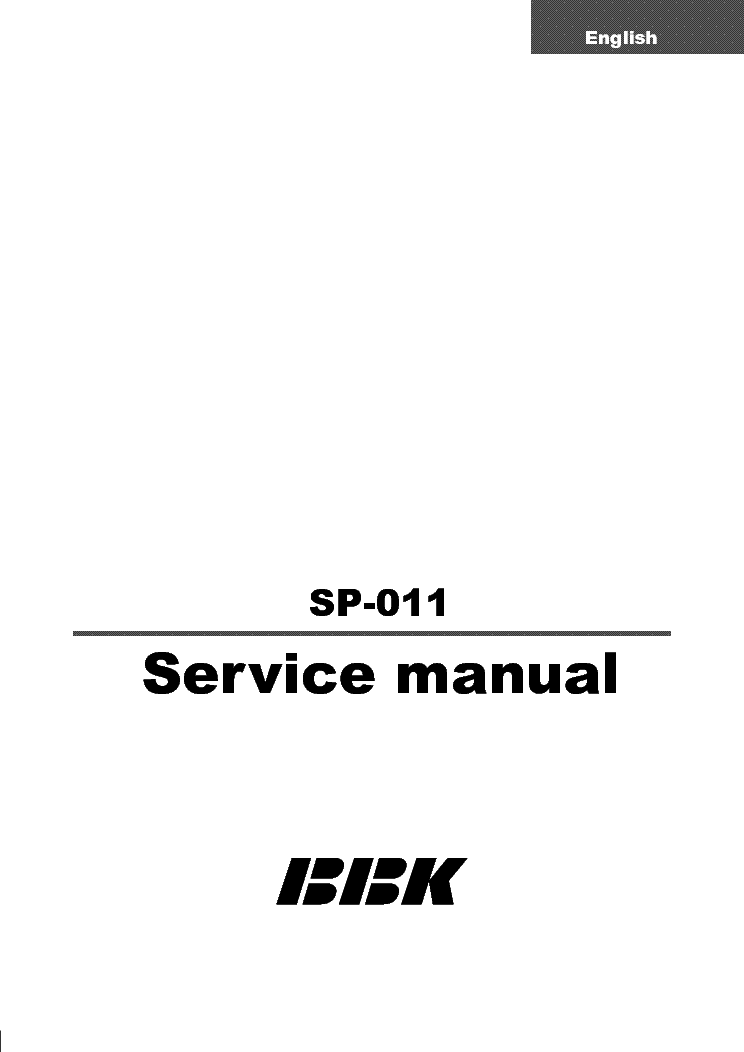 BBK SP 011 AKTIV HANGFAL service manual
