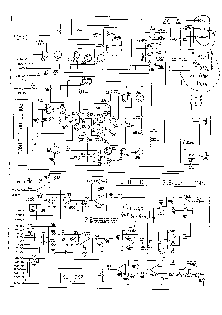 BETETEC SUB-240 SCH Service Manual download, schematics, eeprom, repair ...