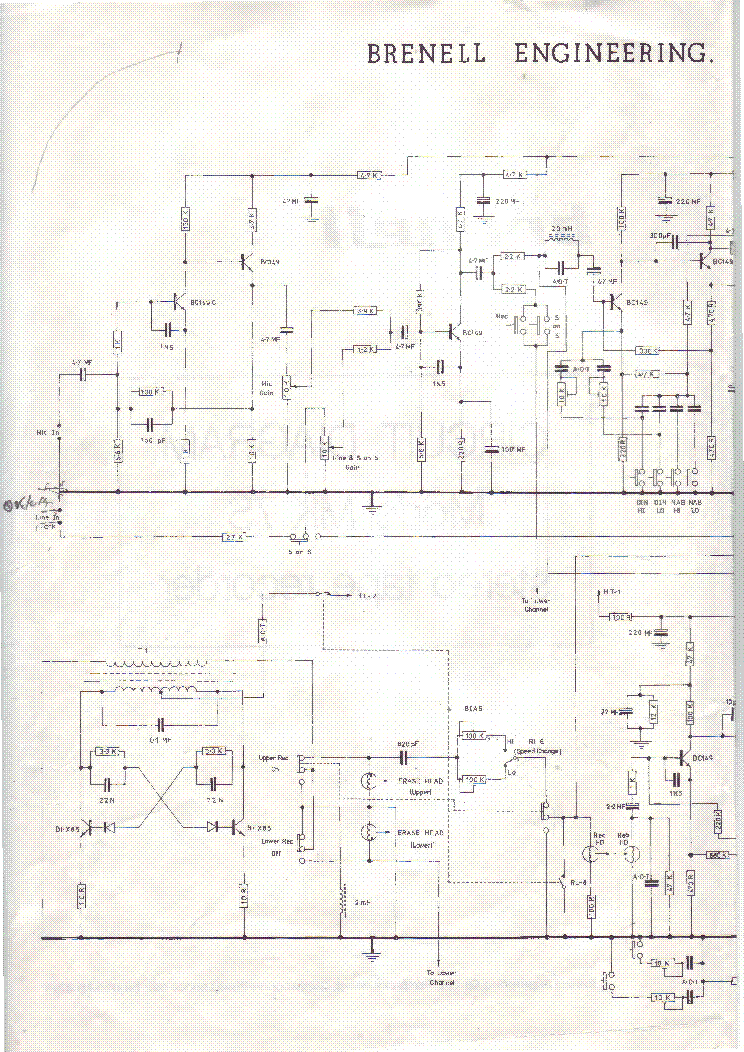 Brenell Mk7s Tape Recorder Sch Service Manual Download, Schematics 