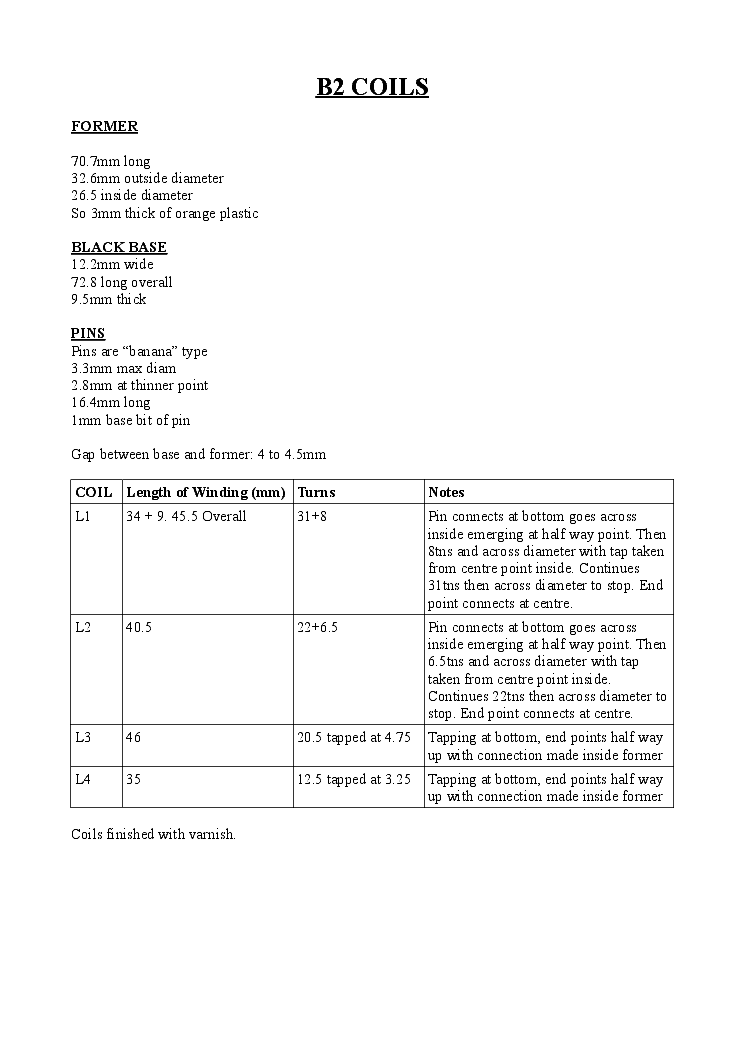BRITISH B2 VINTAGE SPY-RADIO COIL-DATA SM service manual (1st page)