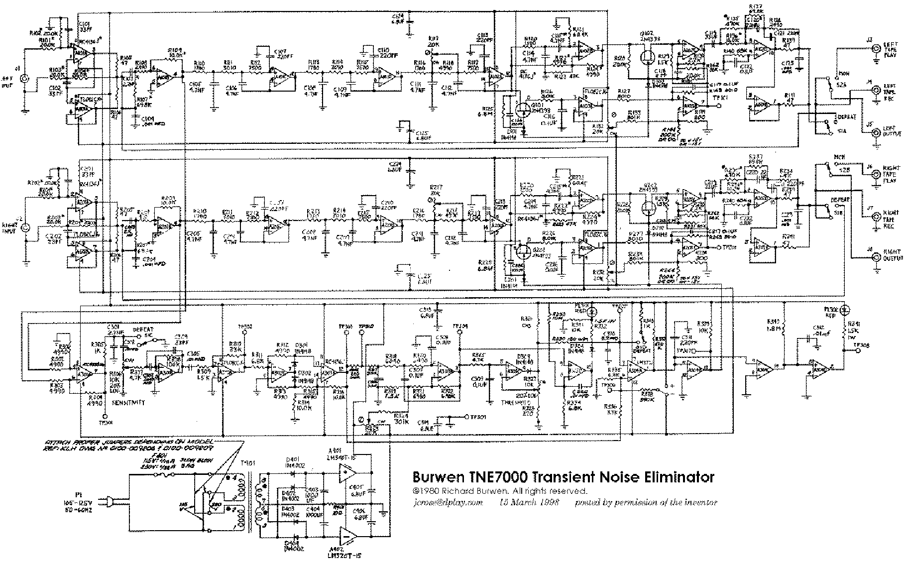 BURWEN TNE7000 SCH Service Manual download, schematics, eeprom, repair ...