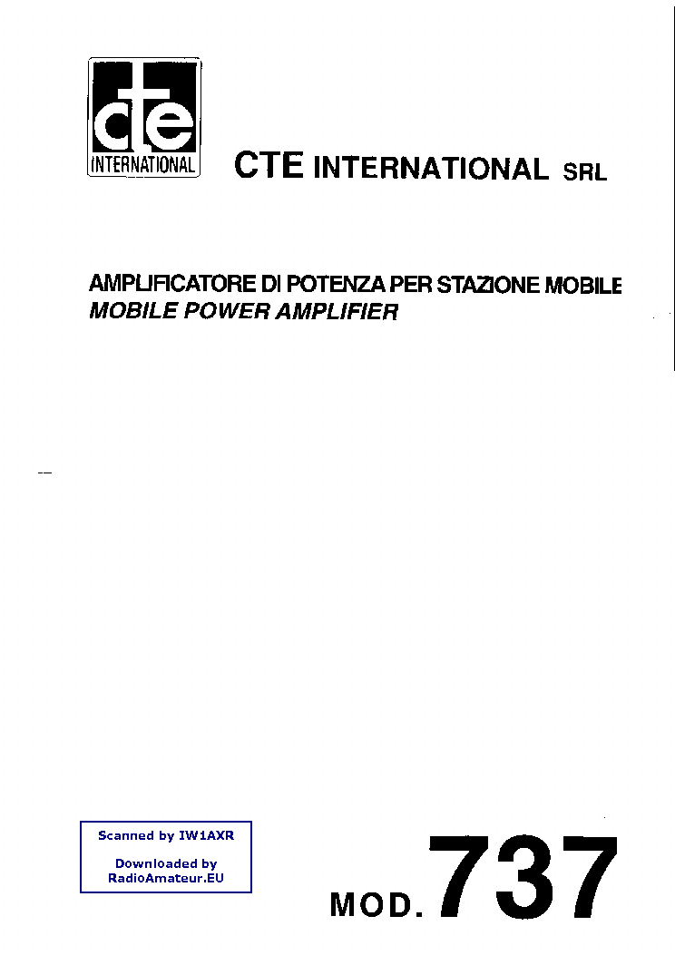 CTE 737 Service Manual Download, Schematics, Eeprom, Repair Info For ...