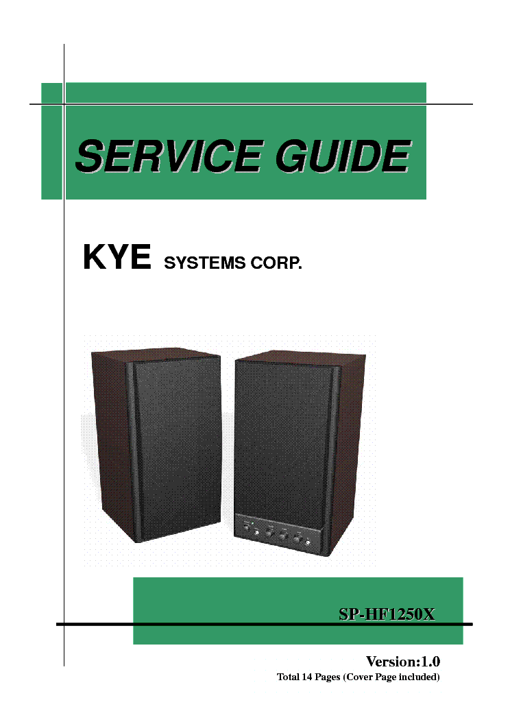 GENIUS SP-HF1250X VER1.0 SM service manual (1st page)